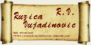 Ružica Vujadinović vizit kartica